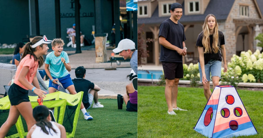  A picture of PaddleSmash and Towertoss is displayed side by side